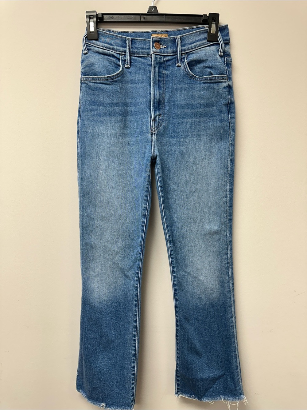 Mother the hustler ankle fray jeans in color layover size 26